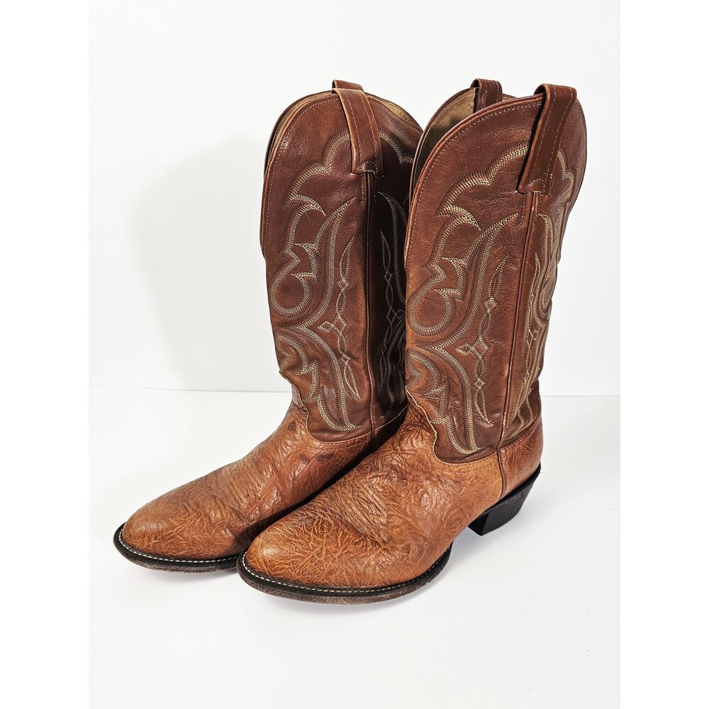 Nocona Vintage Men's 7.5D Tan Brown 80s Western Cowboy Boots 4652545403